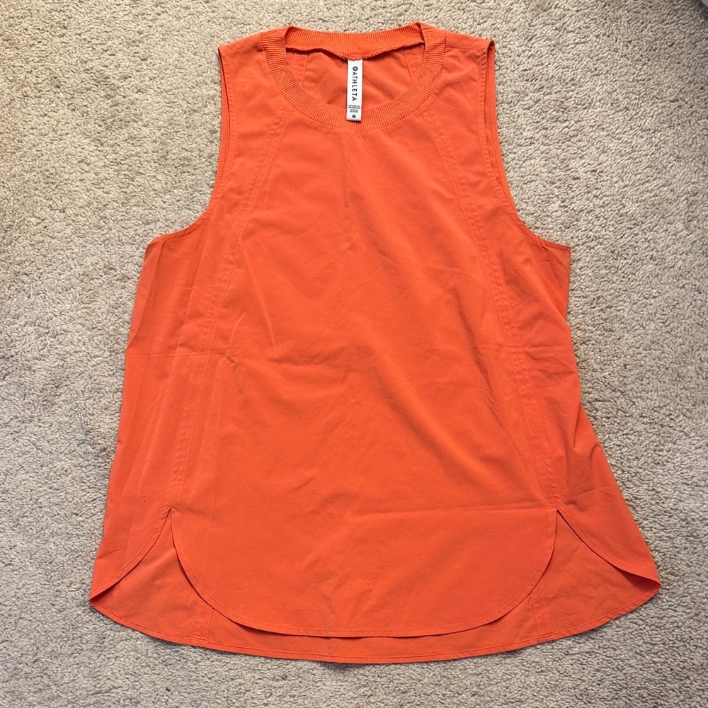 Athleta Vibrant Orange/Coral Sleeveless Top